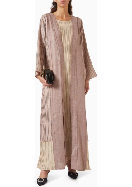 Üç Parçalı Şifon Abaya Seti Şık Plise Tasarım Rahat Drape ile Farklı Stil Seçenekleri fiyatları