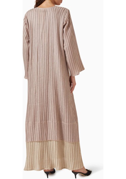 Üç Parçalı Şifon Abaya Seti Şık Plise Tasarım Rahat Drape ile Farklı Stil Seçenekleri modelleri