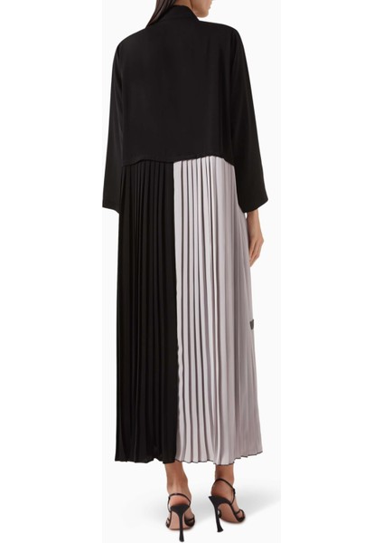 Iki Renkli Plise Detaylı Abiye Kaftan Modern Tasarım ile Şıklığı Yakalayın modelleri