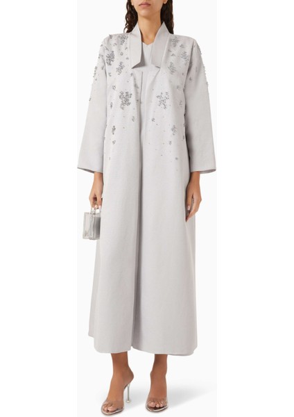 Fonksiyonel ve Şık Drape Yapısı ile Boncuk Süslemeli Abaya Modası fiyatları
