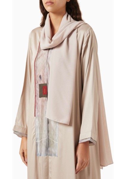 Modern Tasarım Abaya Rahat Şıklık ile Uzun Kollu ve Açık Ön Detaylı fırsatları