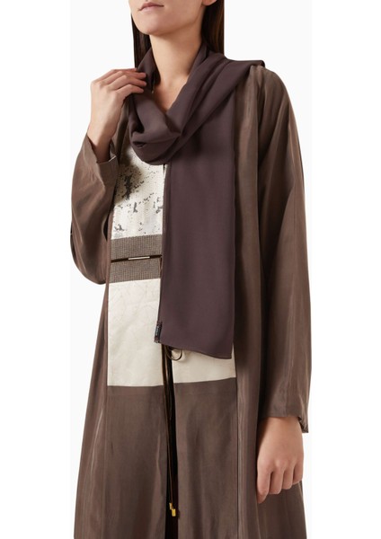 Şık V Yaka Abaya Özelleştirilmiş Düğümlü Ön Kapatma ve Doku Detayı ile Göz Alıcı Tasarım indirimleri