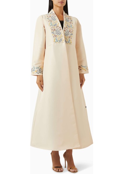 Şık Kolları Nakışlı A-Line Abaya ile Günlük Modest Tarzınızı Tamamlayın