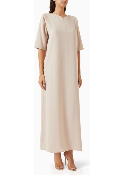 Krepe Kumaşlı Boncuk Detaylı Abaya Modern Kadınlar Için Konforlu Şıklık indirimleri