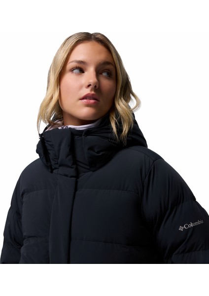 Amaze Puff Long Kapüşonlu Kadın Kaz Tüyü Mont