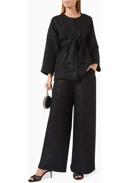 Şık Iki Parça Set Bel Bağlamalı Pratik Cep Detayı ile Günlük Kullanım Için Ideal fiyatları