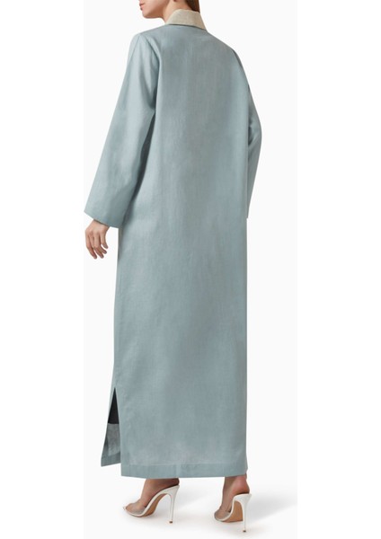 Kültürel Dokuları Yansıtan Desenli Abaya Uzun Kollu Rahat Şıklık ile Moda Trendleri modelleri