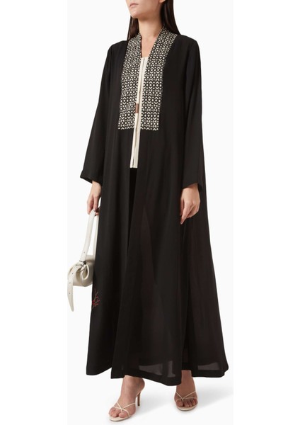 Modern Geometrik Detaylı Şifon Abaya ile Şıklığı Yakalayın fiyatları
