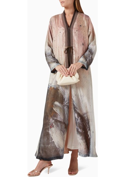 Modern Kadınlar Için Şık Baskılı Abaya Elbise Sheila ile Birlikte Hediye fiyatları