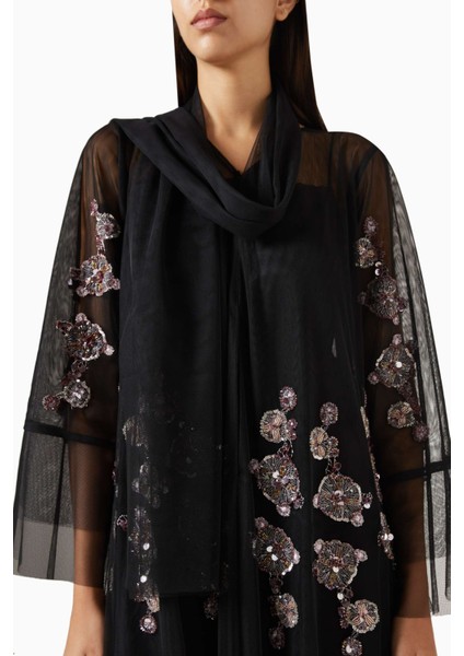 Şıklığı ve Konforu Bir Arada Sunan Pul Payetli Tül Abaya ve Sheila Seti fırsatları