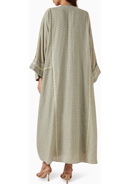 Modern Kadınlar Için Rahat Eşleştirilmiş Işlemeli Abaya ve Elbise Seti modelleri