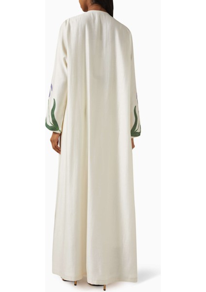 Lüks Tasarımlı Çiçek Desenli Abaya Şık ve Konforlu Günlük Veya Akşam Kıyafeti modelleri