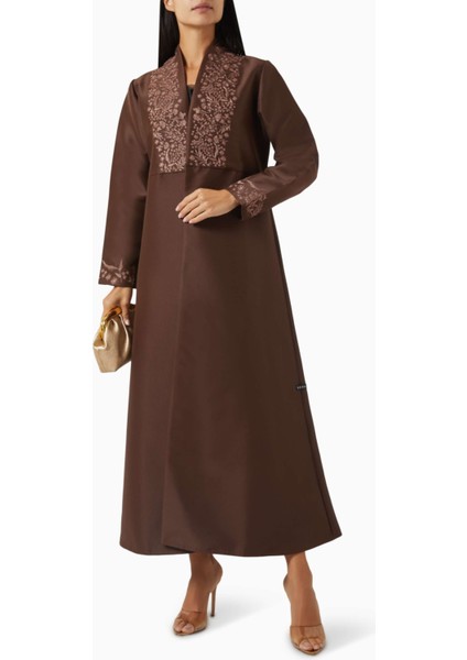 Şık Kolları Nakışlı A-Line Abaya ile Günlük Modest Tarzınızı Tamamlayın fiyatları