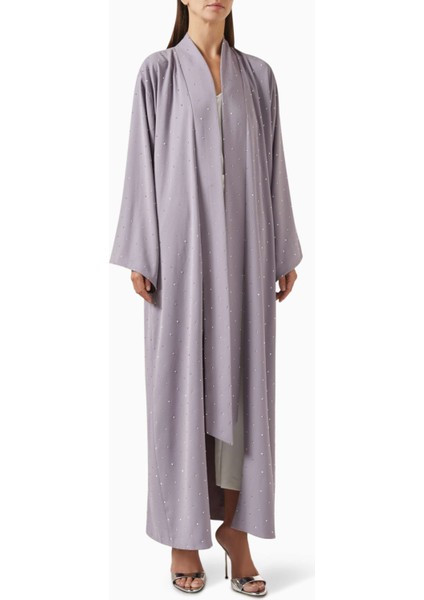 Şık Taş Aksesuarlı Abaya Özel Günler Için Elegan ve Modern Tasarım