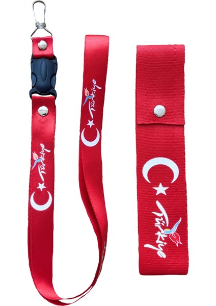 Türkiye Tasarım Uyumlu, Kırmızı Renk, Yüksek Kalite Oto Ayna Askısı, Ayna Ipi ve Tampon Ipi Set