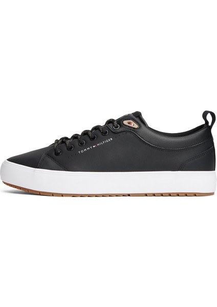 Geri Dönüştürülmüş Suni Deri - Geri Dönüştürülmüş Polyester Siyah Erkek Günlük Ayakkabı Th Hı Vulc Core Low Cleat Lth fırsatları