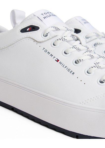 Geri Dönüştürülmüş Suni Deri - Geri Dönüştürülmüş Polyester Beyaz Erkek Günlük Ayakkabı Th Hı Vulc Core Low Cleat Lth indirimleri