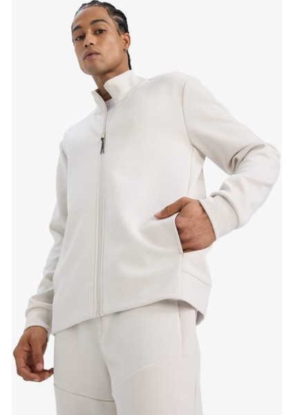 Fit Standart Fit Dik Yaka Skuba Dalgıç Kumaş Fermuarlı Hırka E9337AX25AU modelleri