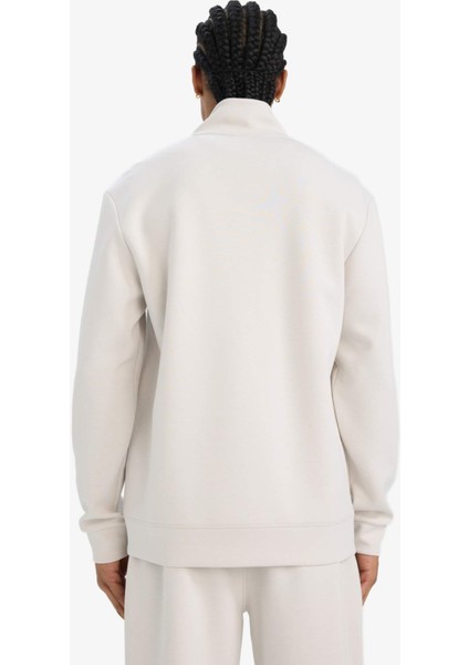 Fit Standart Fit Dik Yaka Skuba Dalgıç Kumaş Fermuarlı Hırka E9337AX25AU