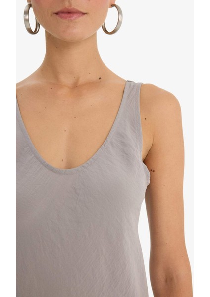 V Yaka Modal Kolsuz Maxi Elbise G1387AX25AU