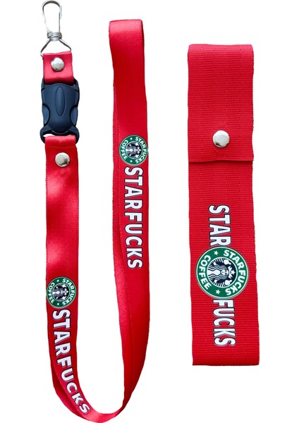 Star Desenli, Kırmızı Renk, Yüksek Kalite Oto Ayna Askısı, Ayna Ipi ve Tampon Ipi Set