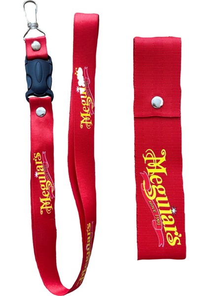 Meg Desenli, Kırmızı Renk, Yüksek Kalite Oto Ayna Askısı, Ayna Ipi ve Tampon Ipi Set