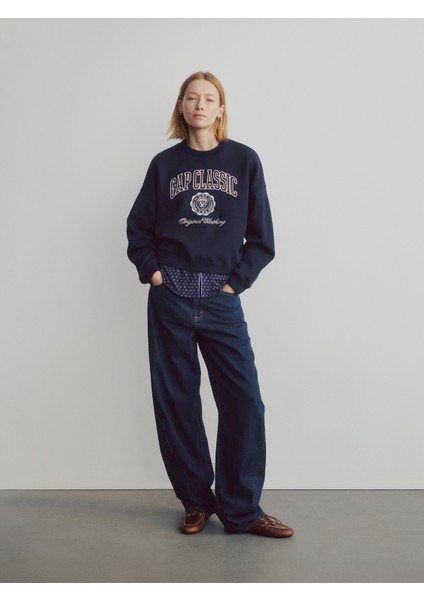 Kadın Mavi High Rise Barrel Jean Pantolon fiyatları