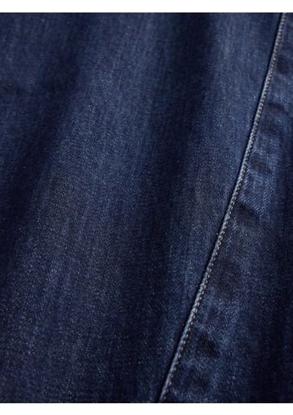 Kadın Mavi High Rise Barrel Jean Pantolon modelleri