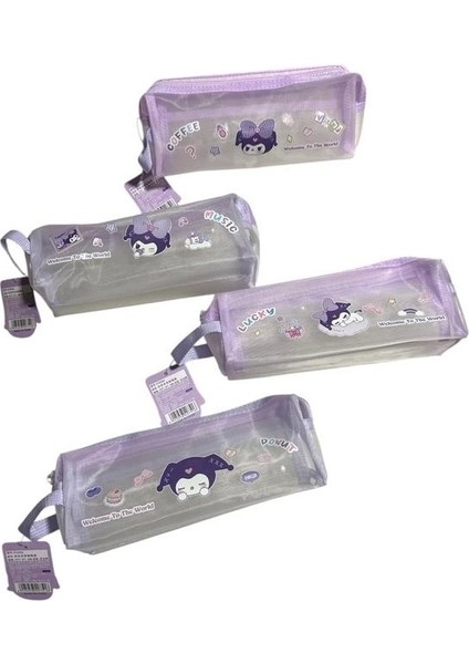 Kuromi Çift Gözlü File Kalem Çantası 20 x 7.5 x 7.5 - Tekli fiyatları