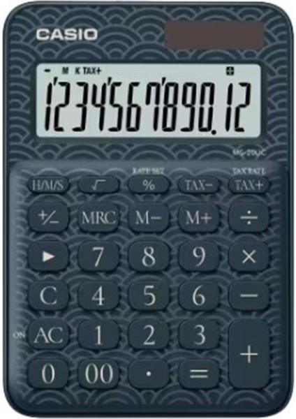 MS-20UC-JBU 12 Hane Lacivert Desenli Masa Üstü Hesap Makinesi