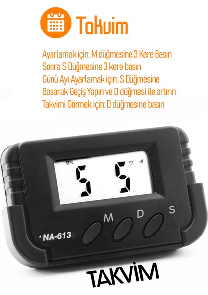 Pomodoro Öğrenci Saati Kronometreli Alarmlı Takvimli Dijital Ders Çalışma Saati Masa Oto Saati fırsatları