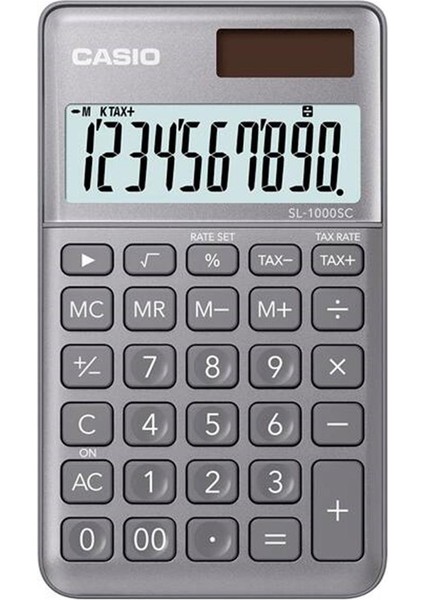 SL-1000SC-GY Cep Tipi 10 Hane Gri Hesap Makinesi