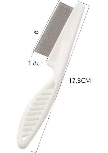 Pet Saç Dökülme Tarak Kedi Köpek Için Paslanmaz Çelik Pire Tarak Pet Konfor Kedi， Pire Saç Bakım Tarak Köpek Kedi Kürk Temizleme Fırçası (Yurt Dışından)