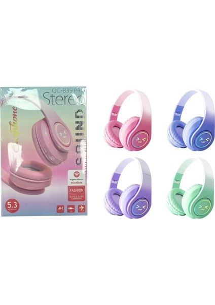 PL-2225 Süper Bass Işıklı Bluetooth Bağlantılı Kulak Üstü kulaklık