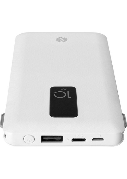 IP-T100C 10000 mAh Lightning + Micro + Type C Kablolu Powerbank Beyaz LCD'li Taşınabilir Pil Şarj fiyatları