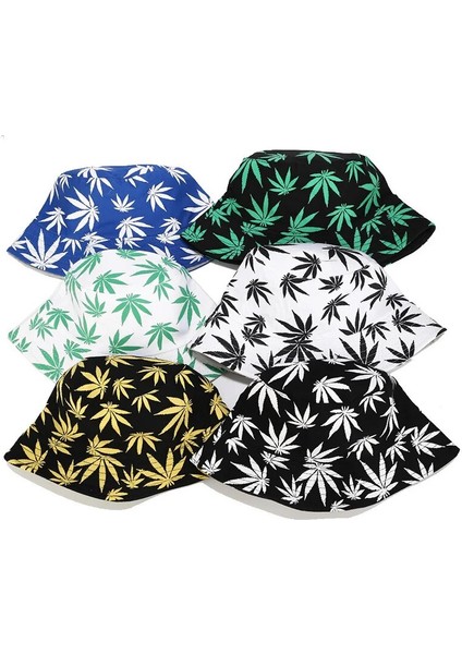 C Tarzı Kadın Erkek Çift Pamuk Balıkçı Şapkası Hip Hop Şapka Akçaağaç Yaprağı Panama Kova Şapka Güneş Düz Üst Balıkçı Şapkaları Kapaklar Boonie Hediye (Yurt Dışından) modelleri