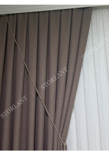 Keten Foldet Fon Perde L 1/3 Sık Pile L Aksesuar Hediyeli L Tek Kanat fiyatları