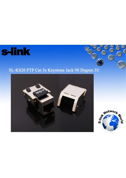 SL-KS20 FTP CAT5E Kestone Jack3U 90 Dek