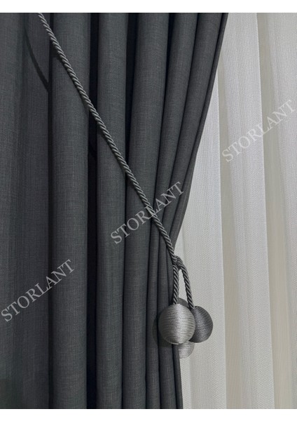 Keten Foldet Fon Perde L 1/3 Sık Pile L Aksesuar Hediyeli L Tek Kanat fırsatları
