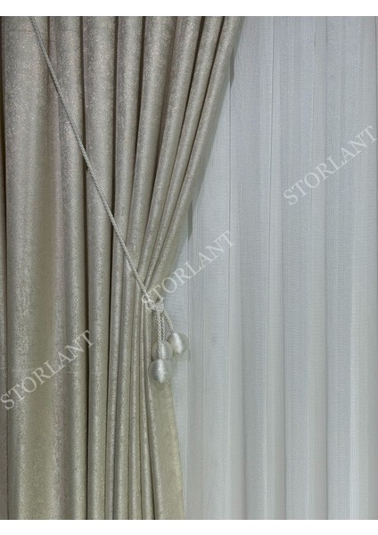 Yaldız Efektli Simli Fon Perde L 1/3 Sık Pile L Aksesuar Hediyeli L Tek Kanat fiyatları