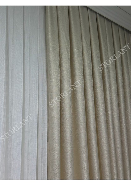 Yaldız Efektli Simli Fon Perde L 1/3 Sık Pile L Aksesuar Hediyeli L Tek Kanat fırsatları