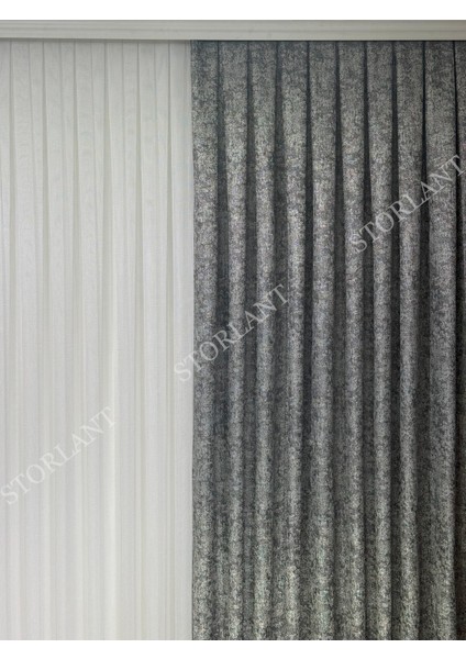 Yaldız Efektli Simli Fon Perde L 1/3 Sık Pile L Aksesuar Hediyeli L Tek Kanat indirimleri