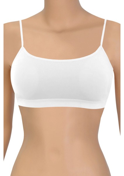 Kadın Sütyen Pedli Ince Ayarlanabilir Askılı Büstiyer (%96 Pamuk - %4 Elastan)
