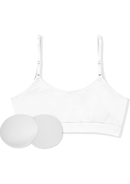 Kadın Sütyen Pedli Ince Ayarlanabilir Askılı Büstiyer (%96 Pamuk - %4 Elastan) modelleri