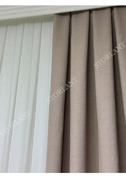 Keten Foldet Fon Perde L 1/3 Sık Pile L Aksesuar Hediyeli L Tek Kanat modelleri