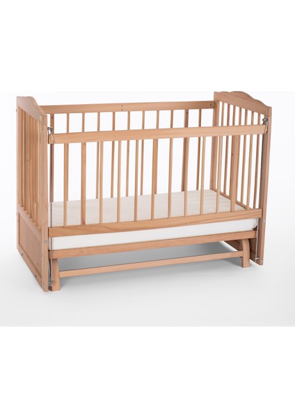 Ahşap Organik Beşik Anne Yanı Beşik 3 Kademeli Lüx Bebek Beşiği 60 x 120 cm ve Soft Fermuarlı Terletmez Kumaşlı Yatak modelleri