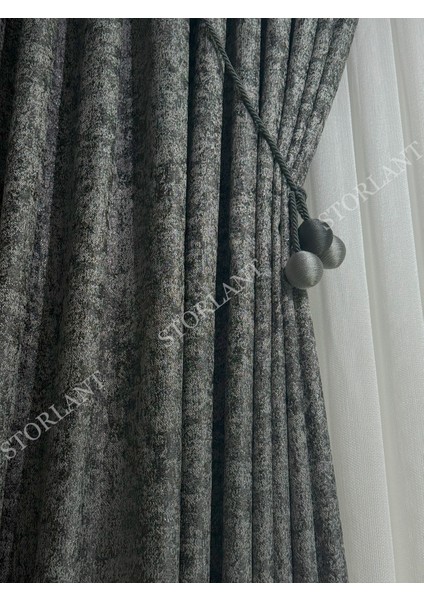 Yaldız Efektli Simli Fon Perde L 1/3 Sık Pile L Aksesuar Hediyeli L Tek Kanat fiyatları