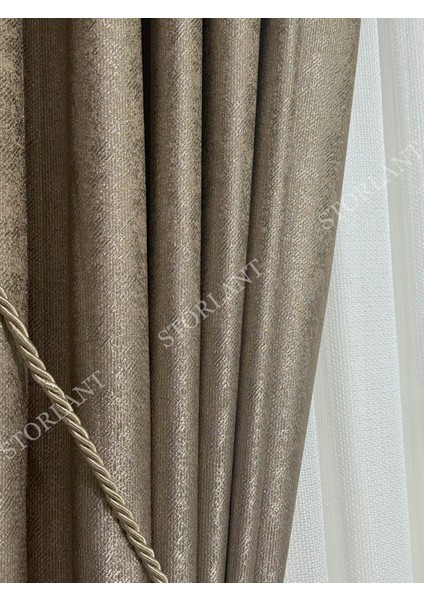 Yaldız Efektli Simli Fon Perde L 1/3 Sık Pile L Aksesuar Hediyeli L Tek Kanat fırsatları