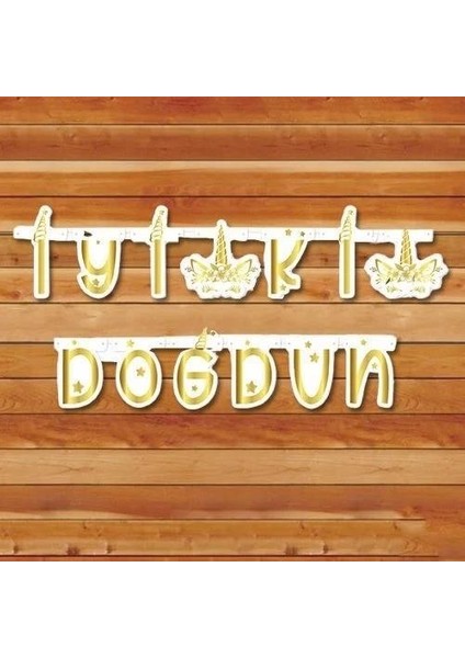 Unicorn Flama Iyiki Doğdun Altin Pk:1 KL:144