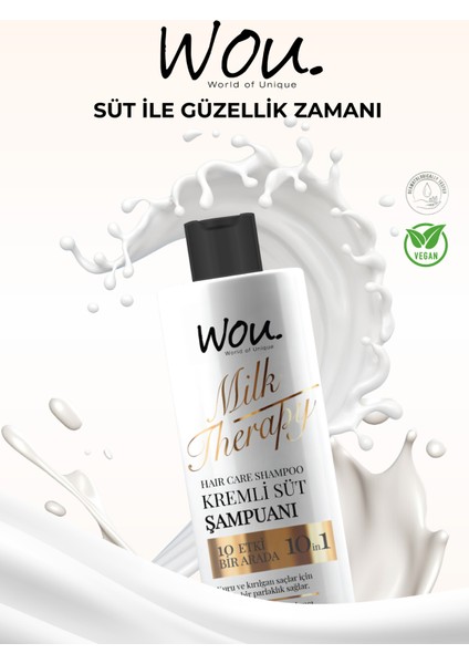 World Of Unique Milk Therapy Şampuan 400 Ml- Süt Proteinli, Kremli, Besleyici 10 Etki Bir Arada Şampuan fiyatları